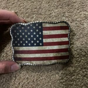 American flag wallet buckle